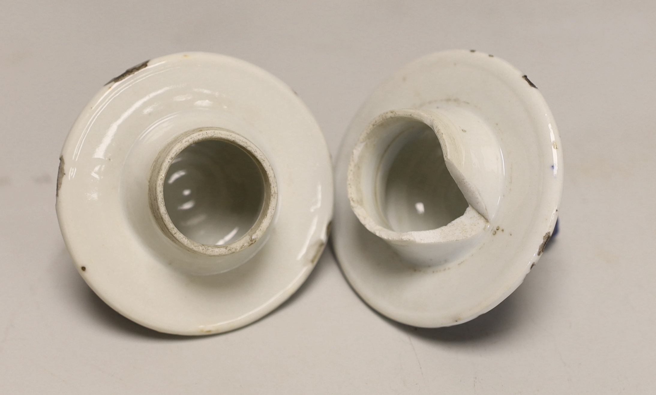 A pair of Chinese blue and white 'dragon’ vases and covers, Late 19th century, 29cm high